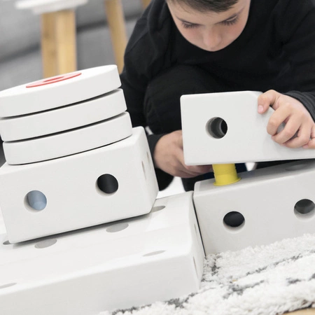 MODU Curiosity kit 4in1 - Kreatywne klocki rozwijające motorykę dużą, żółty