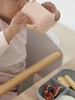 Beaba Komplet naczyń z silikonu trójdzielny talerz z przyssawką + kubeczek z pokrywką z ustnikiem + łyżeczka Pink