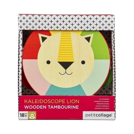 Petit Collage Tamburyn Drewniany Lew