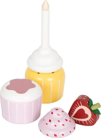 Babeczki ciasteczka słodkości na paterze Tasty 12434 Small Foot zabawki drewniane