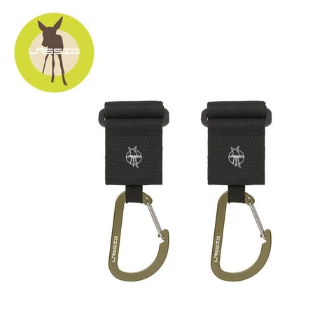 Lassig Casual Label Uniwersalne zaczepy do wózka z karabińczykami 2 szt. black