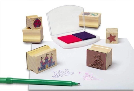 Zestaw drewnianych pieczątek Wróżki 41900-Melissa & Doug, pieczątki dla dzieci