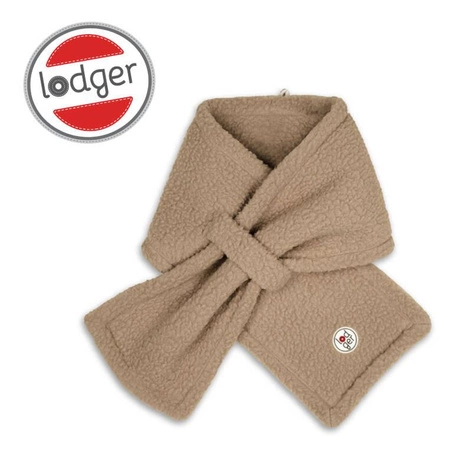 Lodger Szaliczek z polaru dwuwarstwowy beżowy Teddy Fleece Beige 0-12m