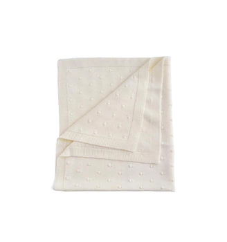 ooh noo Kocyk dla niemowląt "Popcorn" - kremowy