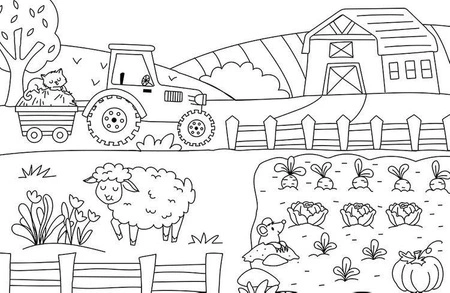 Auzou Duża kolorowanka Na farmie 72727