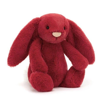 JellyCat - Króliczek LUX Czerwony 31 cm