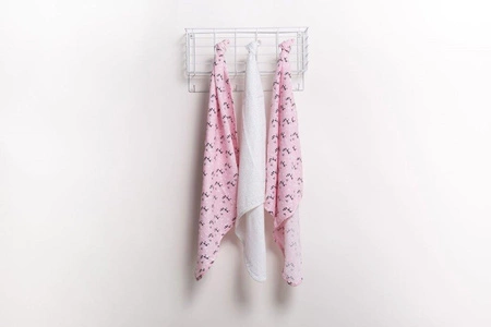 Muślinowy Otulacz 110x110 LUMA Racoon Pink