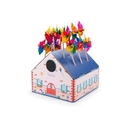 Display domek 12 kolorowych wiatraczków 713376