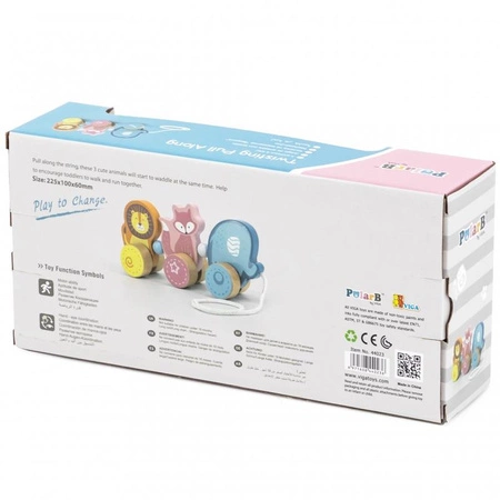 Drewniana zabawka zwierzątka do ciągnięcia Viga Toys Montessori