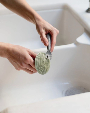 EZPZ Silikonowa myjka czyścik do naczyń bez bakterii pastelowa zieleń