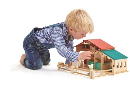 Drewniane figurki do zabawy - farma z zwierzątkami, Tender Leaf Toys