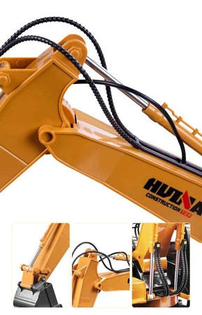 WOOPIE Koparka Zdalnie Sterowana Gąsienica Spychacz Pilot Światło Dźwięk + Akc.