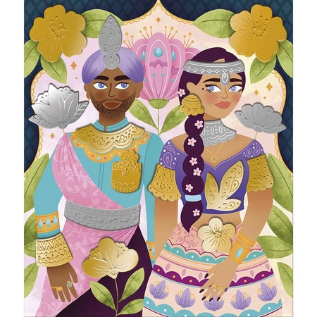 Janod Zestaw kreatywny Metalowe naklejki do wytłaczania Bollywood 7+