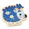 Drewniane puzzle w ramce JEŻ DJ01822