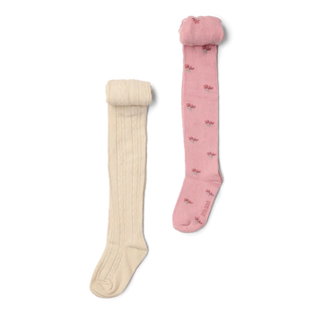 Little Dutch Rajstopy 2-pak Sand / Warm rose rozm. 74/80