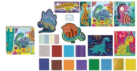 Zestaw kreatywny Mozaika Dinozaury 4+, Janod