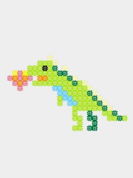 Klocki micro wafle Dinozaur 150szt. - Marioinex