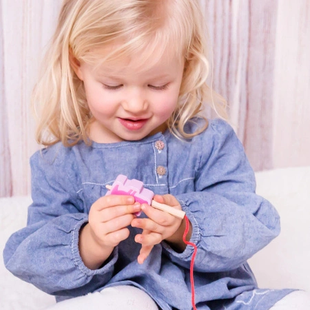 CLASSIC WORLD Drewniane Klocki do Nawlekania Farma 13 el.