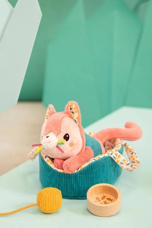 Lilliputiens Przytulanka kotek z koszyczkiem i akcesoriami Kotka Jeanne 12 m+