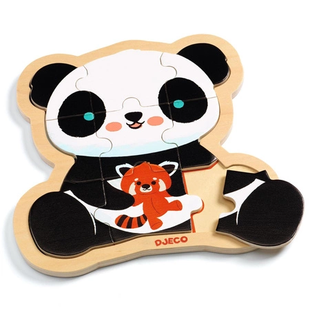 Drewniane puzzle w ramce PANDA DJ01821