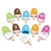 Zestaw do nauki liczenia i poznawania kolorów, Lody na patyku, 20 szt.