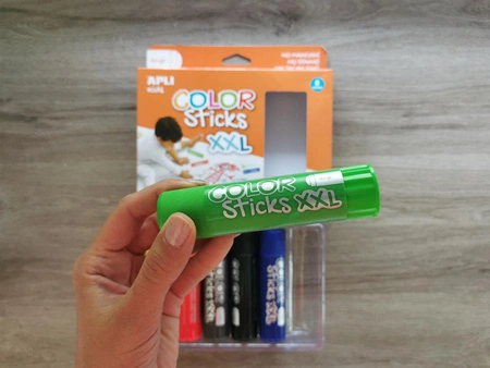 Farby w kredce XXL Apli Kids - 6 kolorów