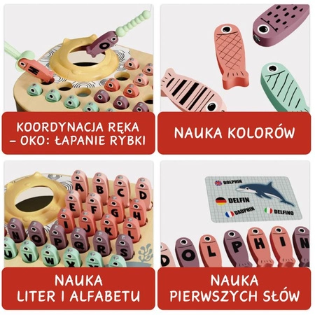 Łowimy Rybki ABC – magnetyczna gra zręcznościowa 24 mies.+ TOPBRIGHT