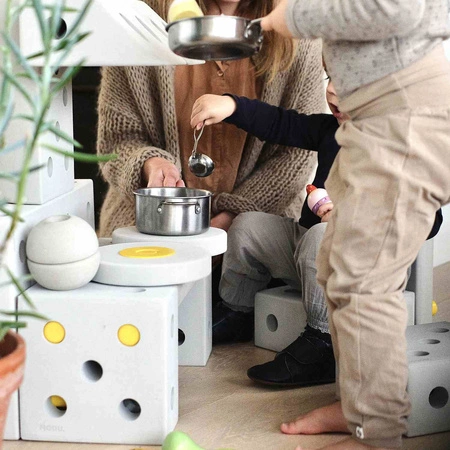 MODU Dreamer kit 12in1 – Kreatywne klocki rozwijające motorykę dużą, żółty