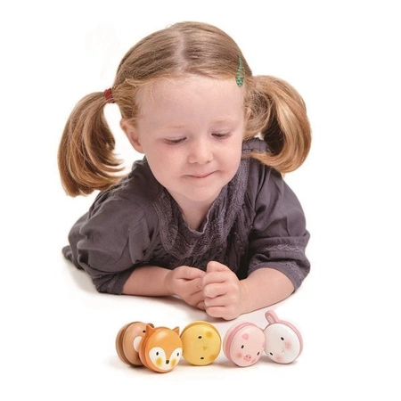 Drewniane ciasteczka - zwierzątka makaroniki, Tender Leaf Toys