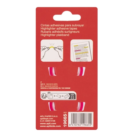Taśmy do zakreślania tekstu Apli Kids 8 szt.