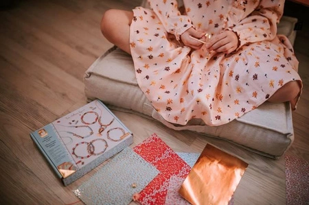 Zestaw kreatywny do tworzenia biżuterii Papierowe koraliki 8+, Janod