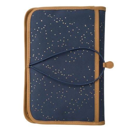 Fresk Zestaw podróżny Przewijak i organizer Złote kropki Indigo