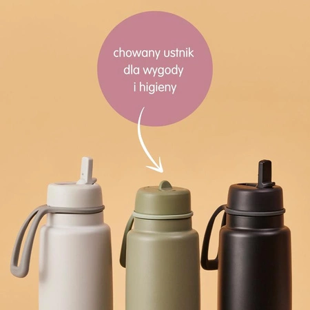 Butelka termiczna ze składanym ustnikiem – termos ze stali nierdzewnej 1l Oliveb.box