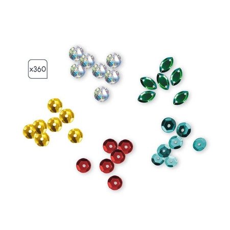 Zestaw kreatywny Cekiny Smoki 6+, Janod