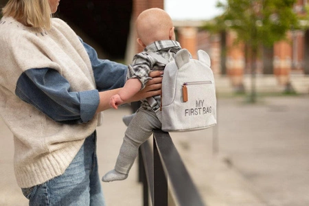 Childhome Plecak dziecięcy My First bag Kanwas Szara