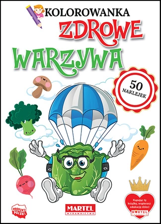 Zdrowe warzywa. Kolorowanka z naklejkami