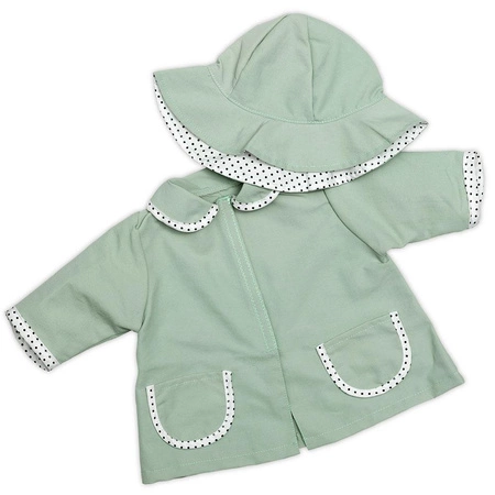 Przeciwdeszczowa kurtka i czapka dla lalki Skrallan 45 cm