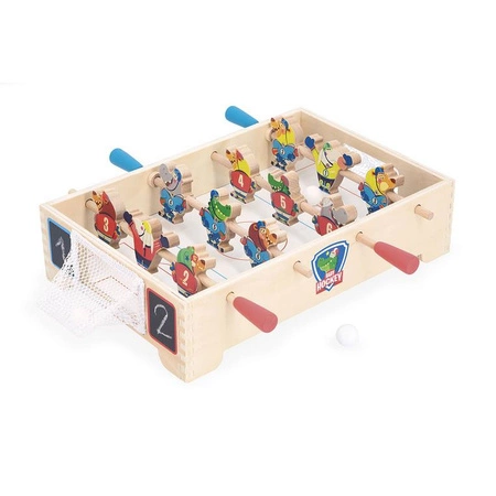 Janod Gra zręcznościowa drewniana Mini hokej Applepop 3+