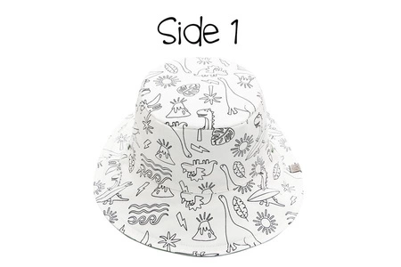 FlapJack Dwustronny Kapelusz do Kolorowania DIY Dinozaur M