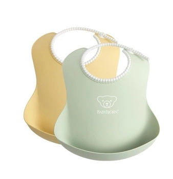 BABYBJORN - 2 śliniaki -  Powder Yellow/ Powder Green