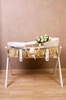 Childhome Kosz mojżesza Boho z materacykiem + Pokrowiec Jersey Gold dots