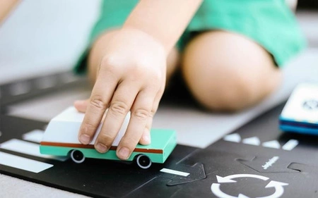 Candylab Samochód Drewniany Teal Wagon