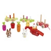 Janod Pociąg z klockami i figurkami do ciągnięcia Farma 12m+