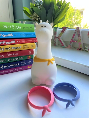 Żyrafa Lampka Silikonowa Biała Rabbit&Friends