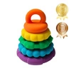 Silikonowy gryzak Wieża, tęczowy, Jellystone Designs