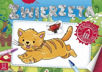 Zwierzęta malowanka z naklejkami