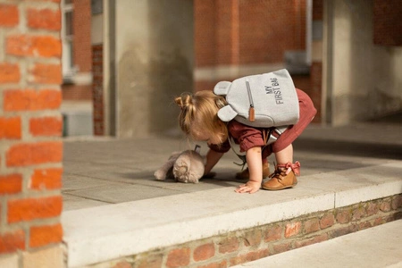 Childhome Plecak dziecięcy My First bag Kanwas Szara