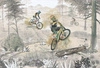 BIKE ROAD - Tapeta Z Rowerami Górskimi Malumi