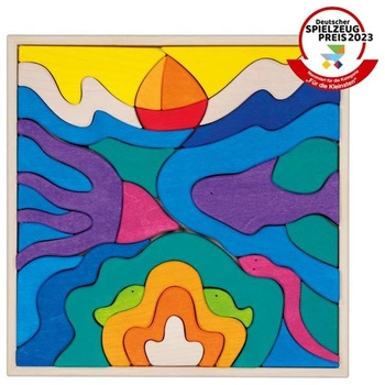 Układanka klocki drewniane Ocean Goki 58362