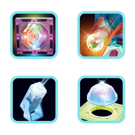 WOOPIE Klocki Magnetyczne Tor Kulkowy Świetlny 75 el.